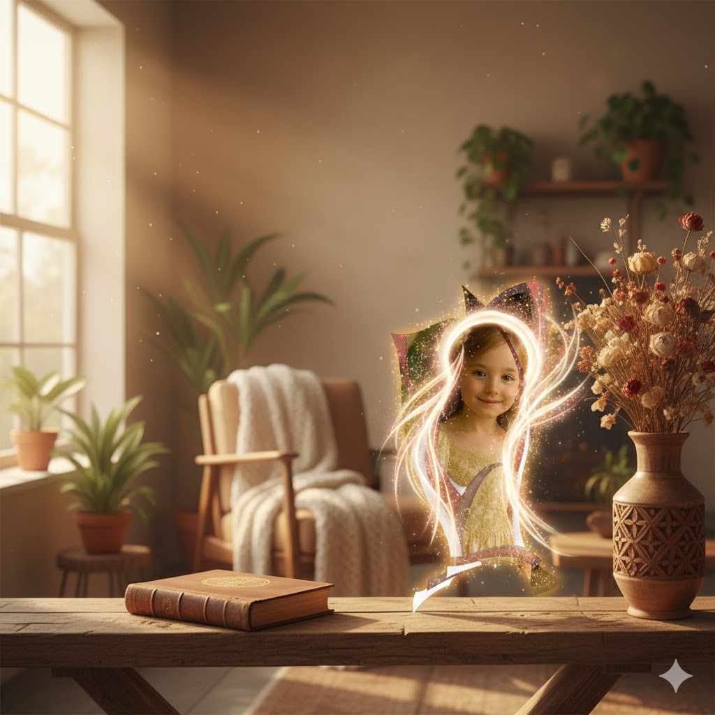 Example of Digital Dreamscape transformation - AI-enhanced memory with frame-inspired elements